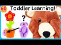 Toddler toys learning  hide  seek  more learnings for babies 2 year old 3  4 year olds