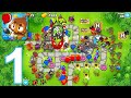 Bloons TD 6+ - Gameplay Walkthrough Part 1 - Tutorial & Monkey Meadow (iOS, Android)
