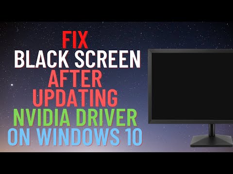 Black Screen After Updating NVIDIA Driver on Windows 10 Fix