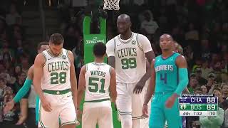 Tacko Fall Shocks Celtics Crowd In 2019 Nba Preseason Debut Celtics Vs Hornets