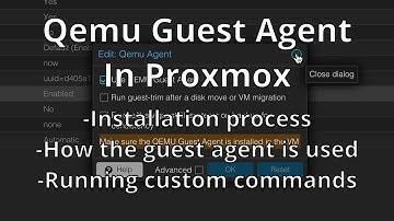 Qemu Guest Agent in Proxmox, what it does and how to enable it.