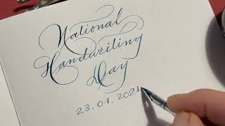Calligraphy - National Handwriting Day