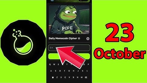 Meme Lab Bot Daily Cipher 23 October | Meme Lab Cipher Code Today | Daily Memecoin Cipher 23 October