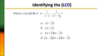 Finding the LCD of Rational Equations