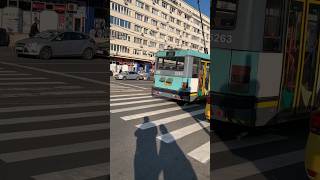 Troleibuzul Ikarus 415T Părăsind Gara De Nord Pe Linia 97