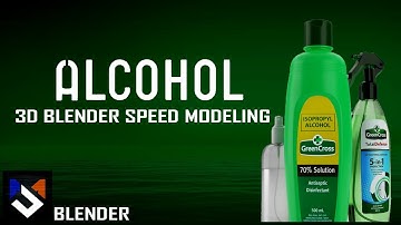 Blender speed modeling Alcohol 3D model | blender timelapse - part 1