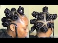 Jumbo Triangle Part Bantu Knots (STEP BY STEP/HOW TO/ BEGINNER FRIENDLY)