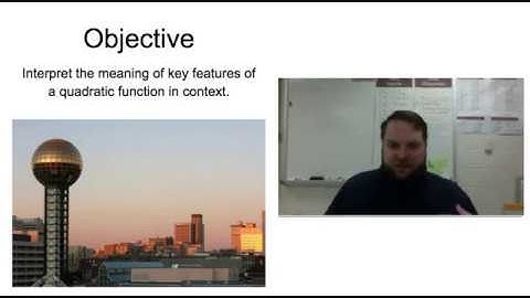 Interpreting the Key Features of a Quadratic From Context
