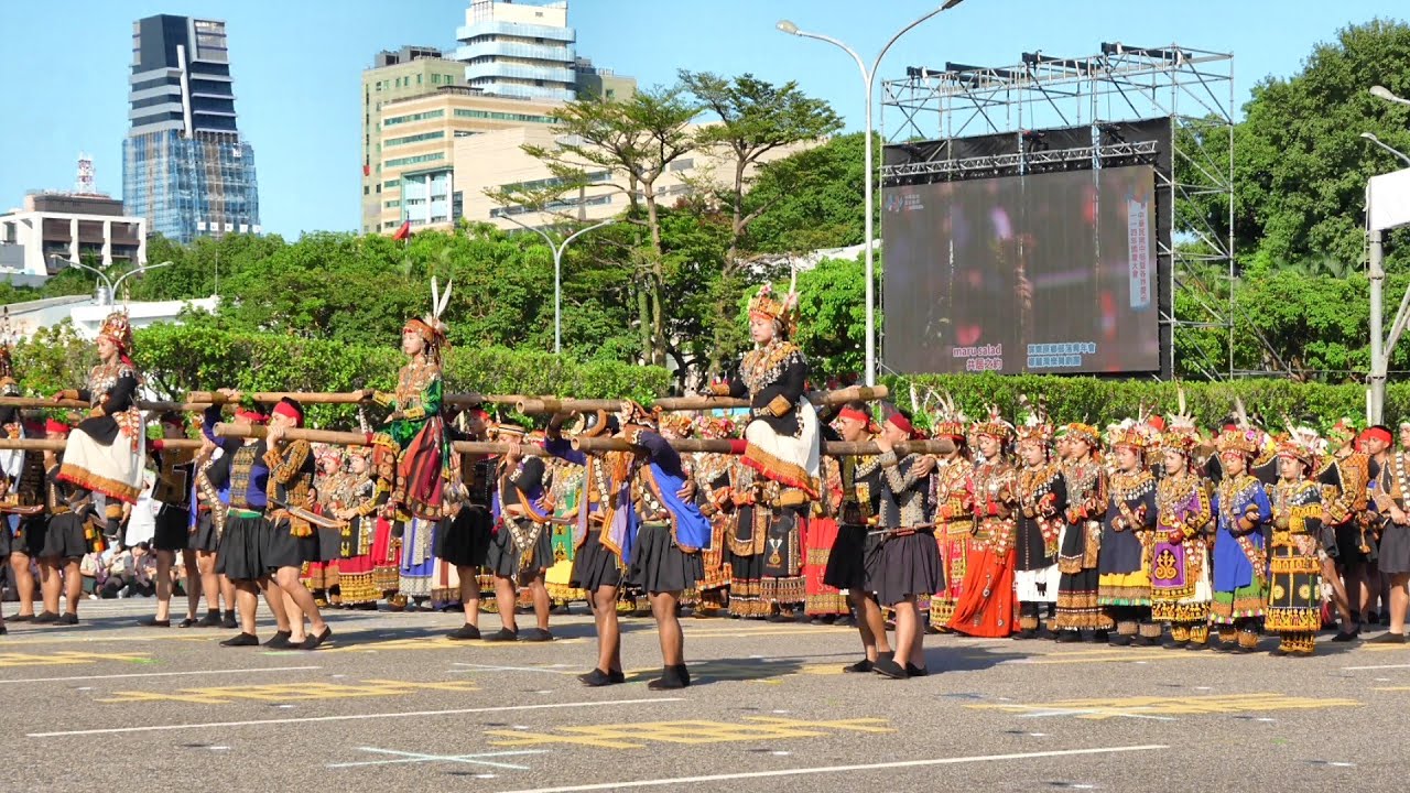 國慶大會預演 屏東原鄉部落青年會及娜麓灣樂舞劇團