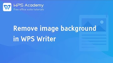 [WPS Academy] 1.8.6 Word: Remove image background in WPS Writer