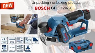 Unpacking / unboxing planer Bosch GHO 12V-20 in new L-Boxx 06015A7001