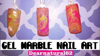 GEL MARBLE NAIL ART | Dearnatural62