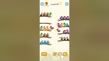 BIRDS SORT COLOR:Level 31-40  #colourfulgame #satisfying #relaxing #fungame#timepassgame #mobilegame