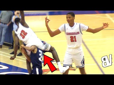 Freshman Does GIDDY UP RIDE EM COWBOY Dunk + Shaqir O'Neal On FIRE From 3! Crossroads VS Venice