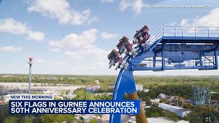 Парк развлечений Six Flags Great America в городе Гурни объявляет о праздновании своего 50-летнег...