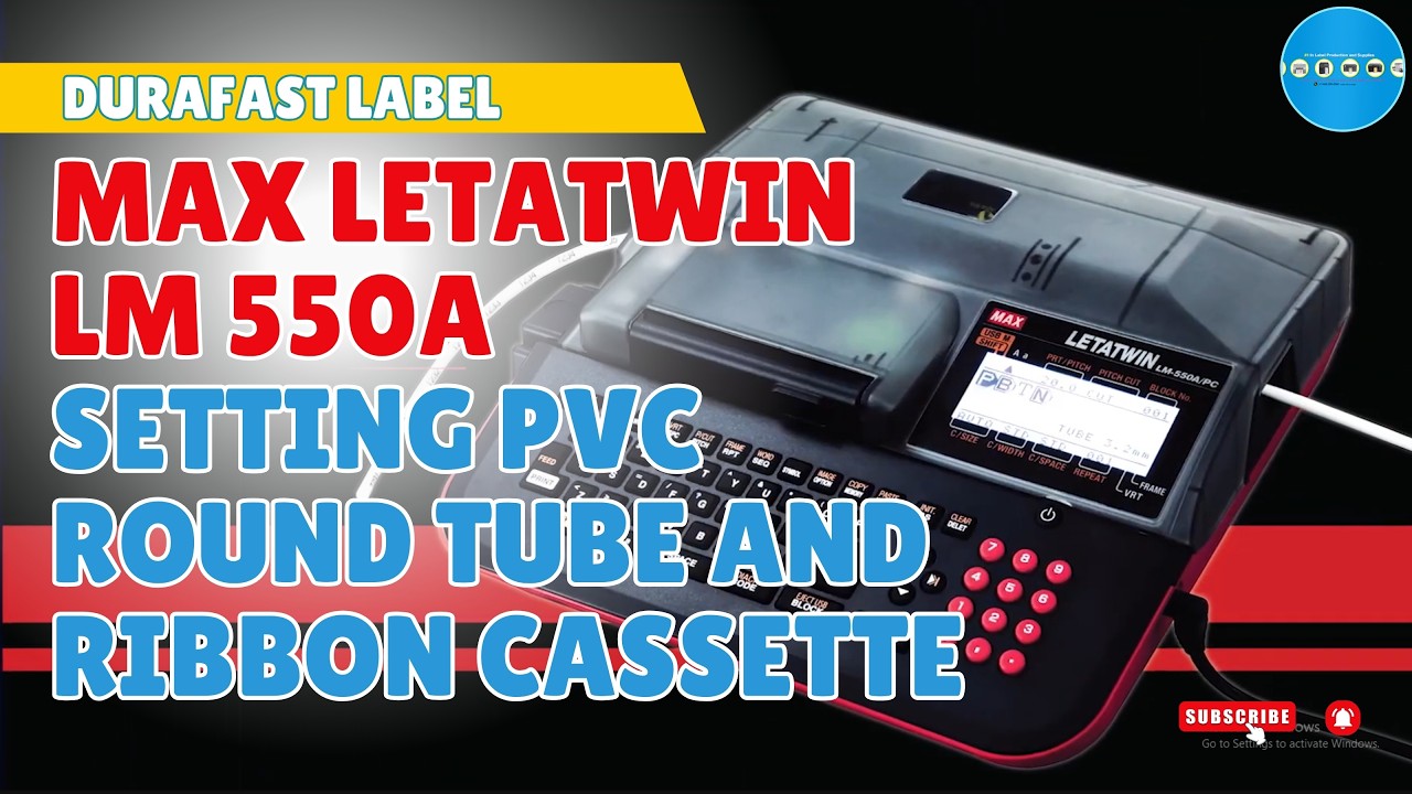 MAX Letatwin LM 550A SETTING PVC ROUND TUBE AND RIBBON CASSETTE