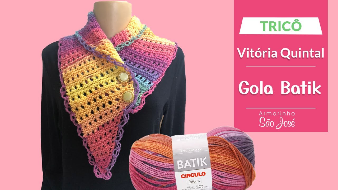Fio Batik Círculo - Como Fazer  Gola Batik