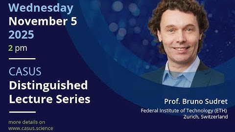 Distinguished Lecture Series | Prof. Bruno Sudret | 2025-11-05