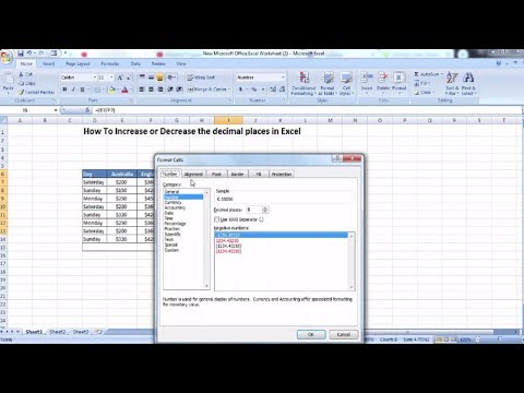 Excel Tutorial || How to Increase or decrease the decimal places in MS Excel