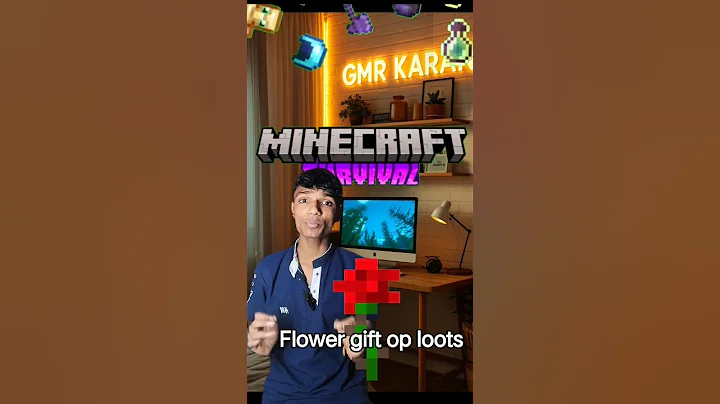 Minecraft but flower gives op loots 🤩 #subscribe