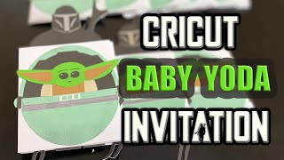 How to make an image from scratch in CRICUT design space // BABY YODA PRAM invitation