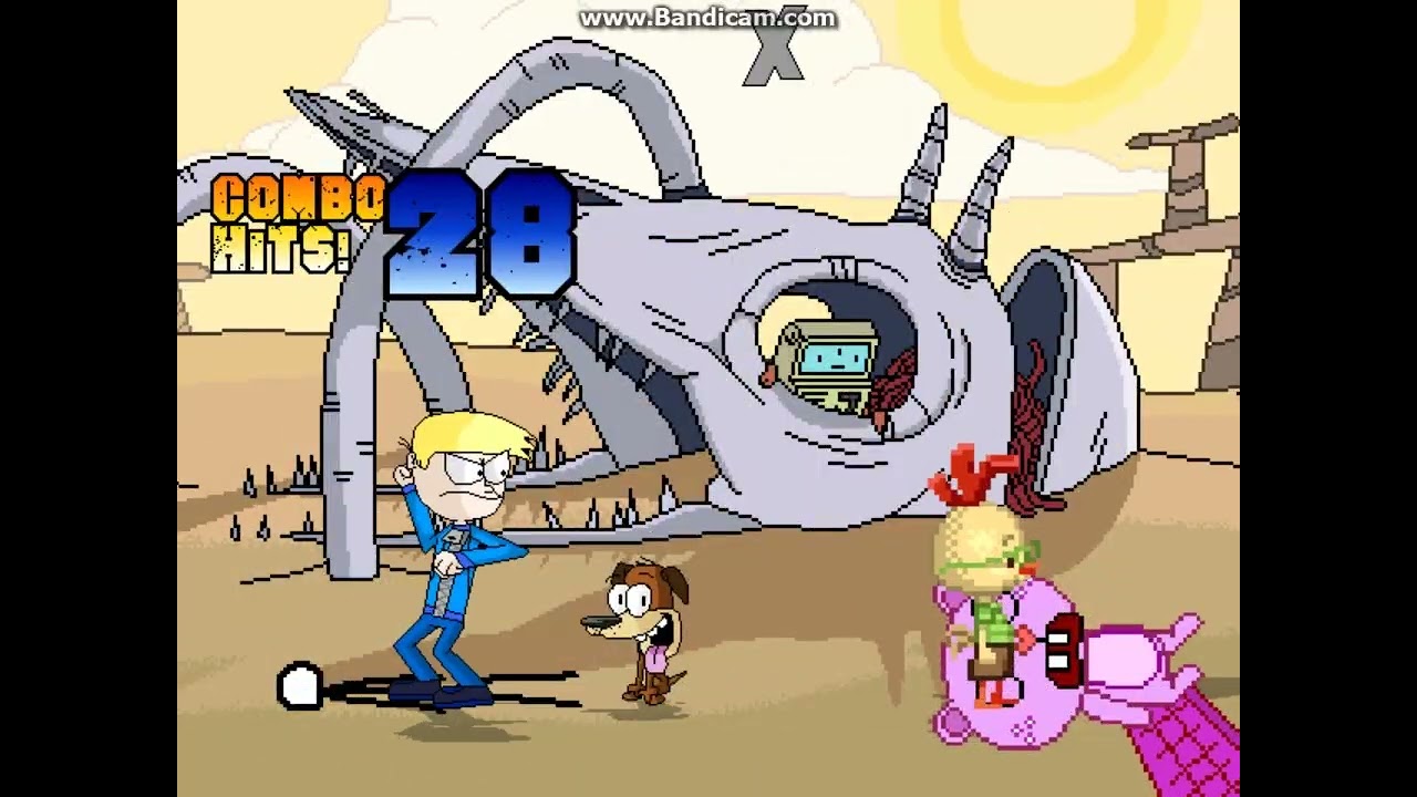 MUGEN battle #7961: George Goodlake & Chicken Little vs Toothy & Markerman