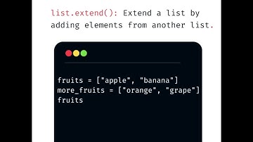 Python 💻 | List Manipulation | list.extend() #python #coder #programming