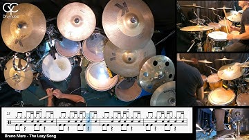 The Lazy Song - Bruno Mars / Drum Cover By CYC ( @cycdrumusic )  score & sheet music