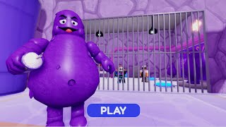 New Grimace Barry Prison Run | Roblox Obby #roblox #scaryobby