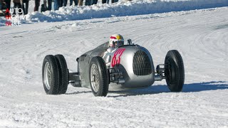 1936 Auto Union Type C V16 Sounds & SLIDING on the ICE