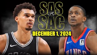 San Antonio Spurs Vs Sacramento Kings Full Game Highlights - December 1, 2024 2024-25 Nba Season