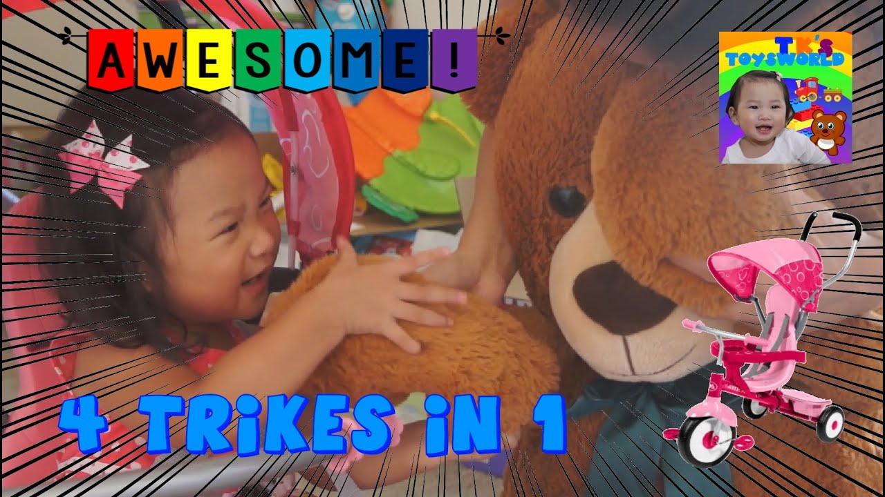 AWESOME 4 TRIKES IN 1 RADIO FLYER AND GIANT TEDDY BEAR