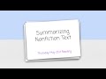 Non-Fiction Text Summarization Quiz