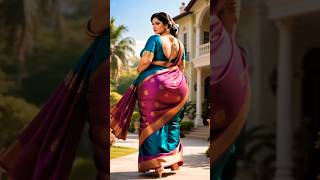 Stunning Backless Blouse & Saree Look Elegant Traditional Indian Style