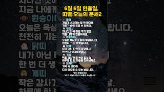 6월 6일 현충일, 띠별 오늘의 운세2 #2025운세 #별자리운세 #띠별운세 #오늘의운명 #운세풀이