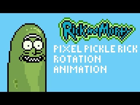 Pixel Pickle Rick Rotation Animation by PXLFLX