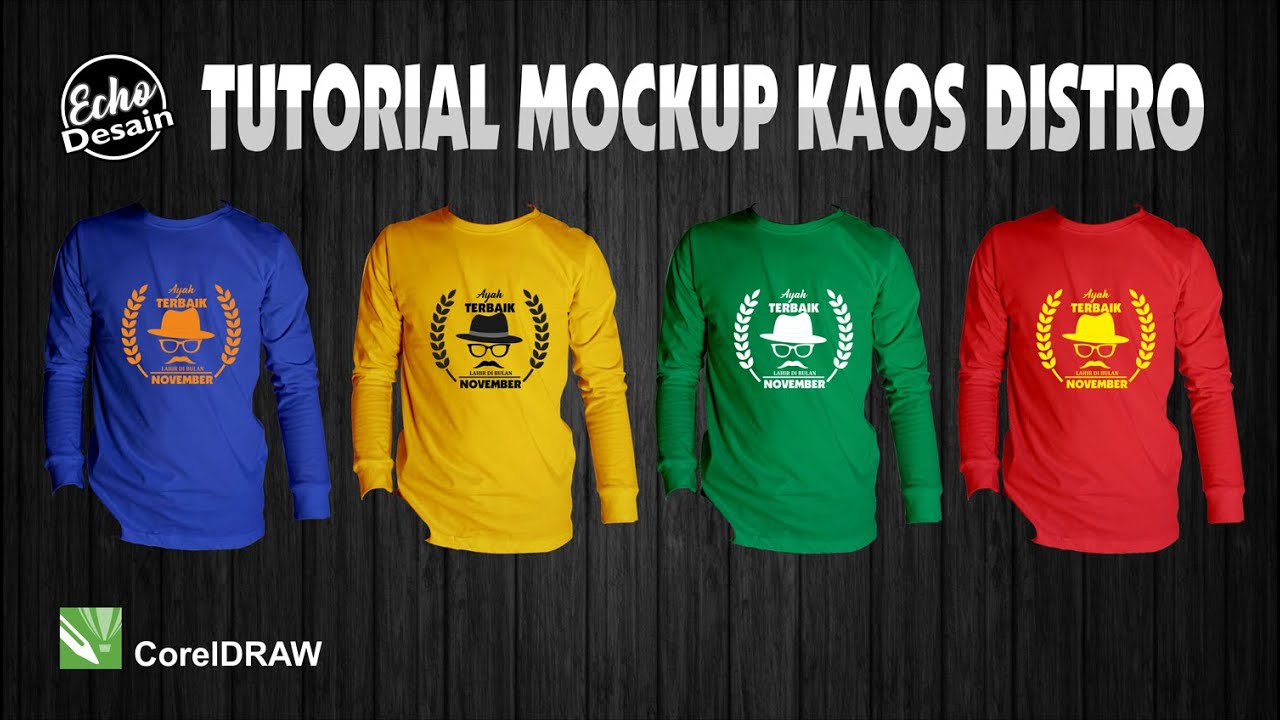 Download Desain Kaos Distro Cara Membuat Mockup Kaos Corel Draw - Desain Baju - Desain Kaos Menarik