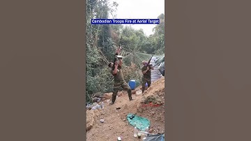 Cambodian Soldiers Attempt to Engage Drone Using Type-80 Machine Gun