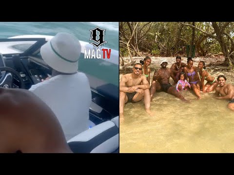 Diddy Learns To Drive A Boat During Vacation With His Family! 🛥