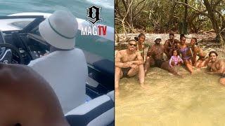 Diddy Learns To Drive A Boat During Vacation With His Family! 🛥