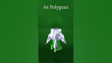 Creeper VS 1 to 16,384 Polygon Cloth Simulation #shorts