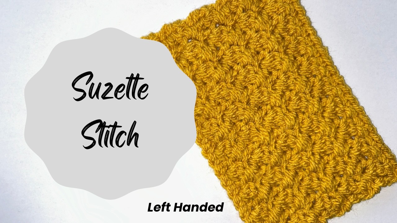 Для левшей. Простой фактурный узор, связанный крючком. Идеально подходит для пледов.