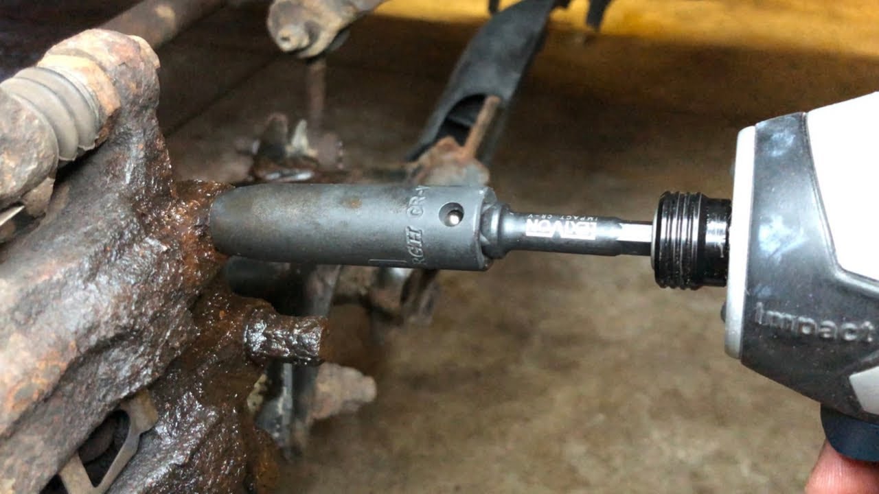 How to remove a stuck brake bleeder screw - YouTube