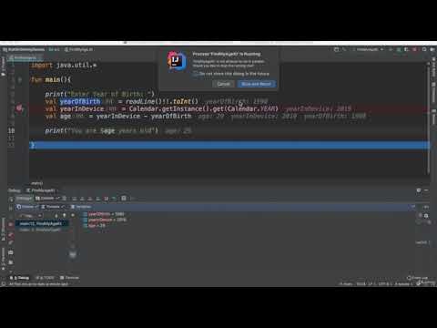 #4.4  Debug your Code step by step in Kotlin