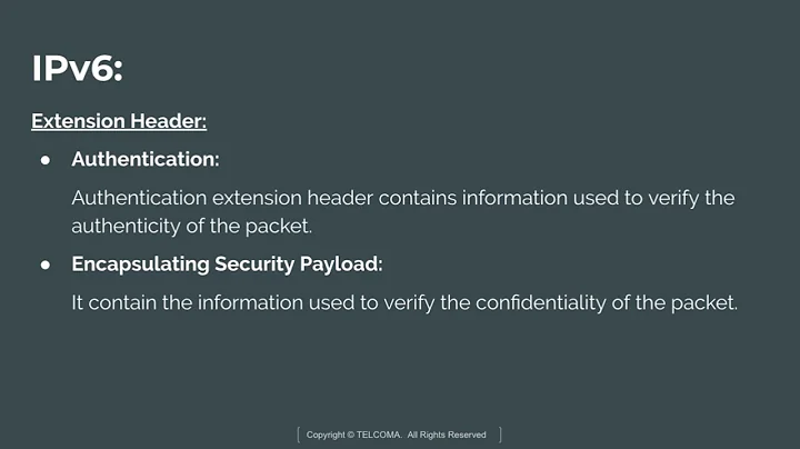 4 IPv6 Extension Header and Prefix Notation