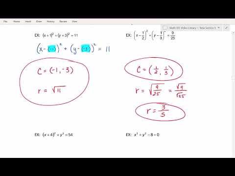 Identifying Center and Radius in Standard Form - YouTube