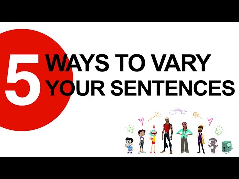 5 ways to vary your sentences in descriptive / narrative writing