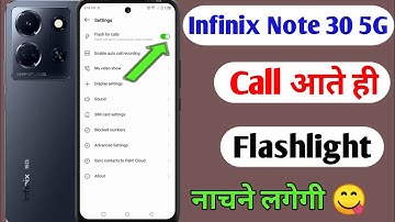 infinix note 30 5g incoming call flashlight setting /how to enable call flashlight infinix note 30