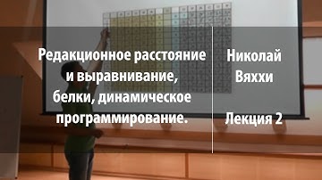 Лекция 2 | Редакционное расстояние и выравнивание | Николай Вяххи | Лекториум