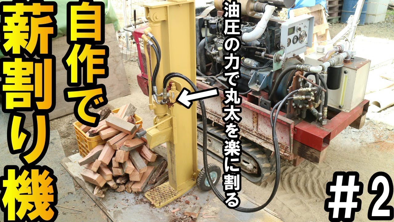 We will try to operate the wood splitter we made using the